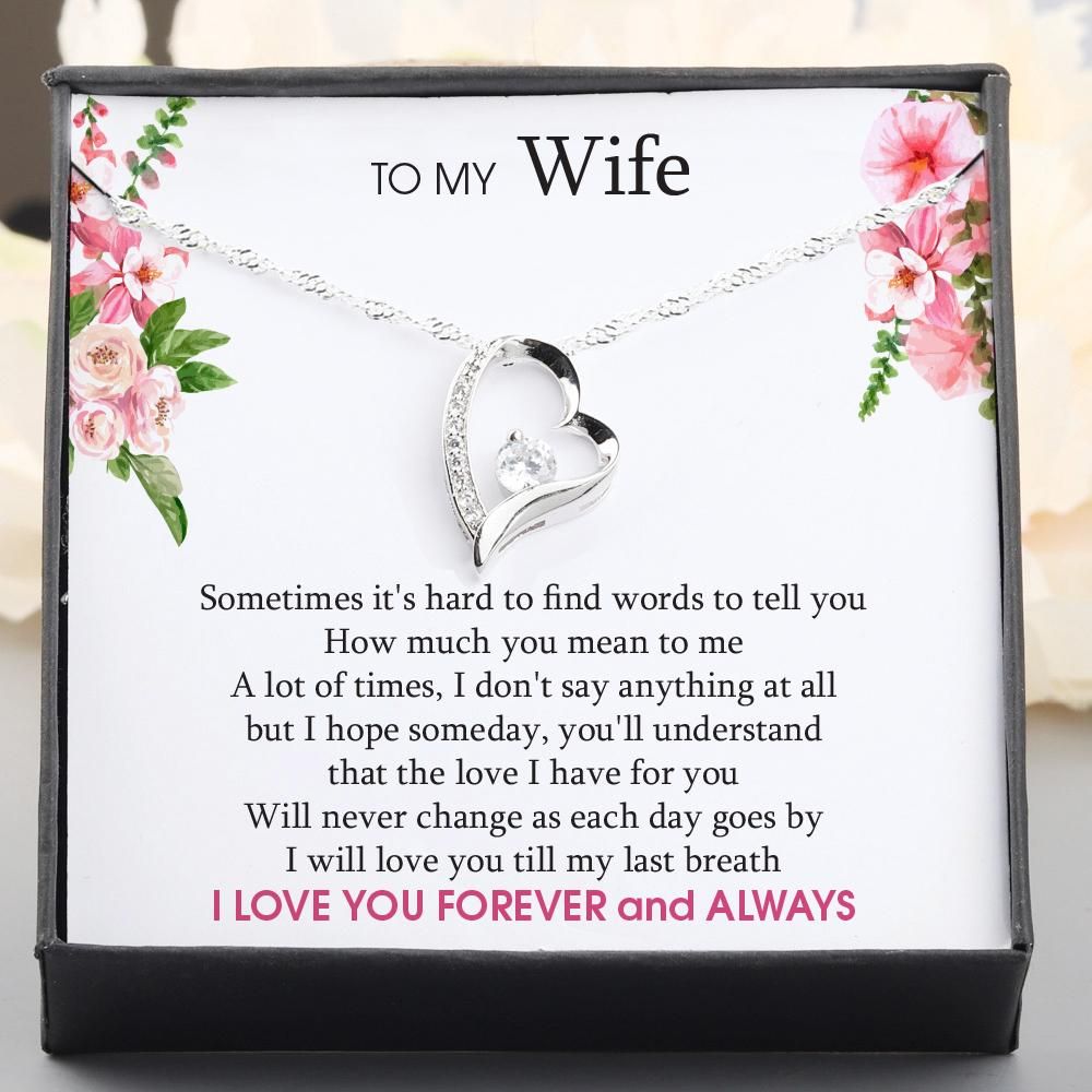 How Much You Mean To Me Giving Wife Silver Forever Love Necklace