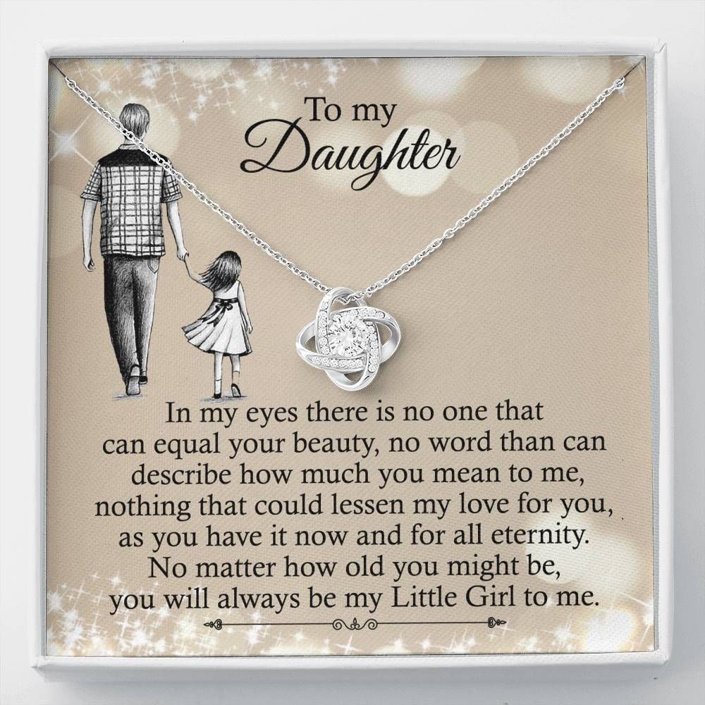 How Much You Mean To Me Love Knot Necklace For Daughter