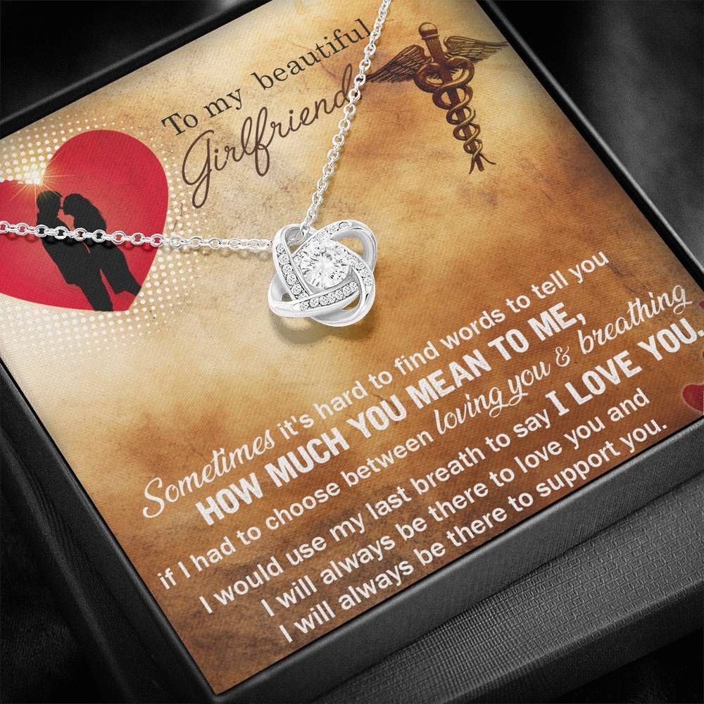 How Much You Mean To Me Love Knot Necklace Gift For Her