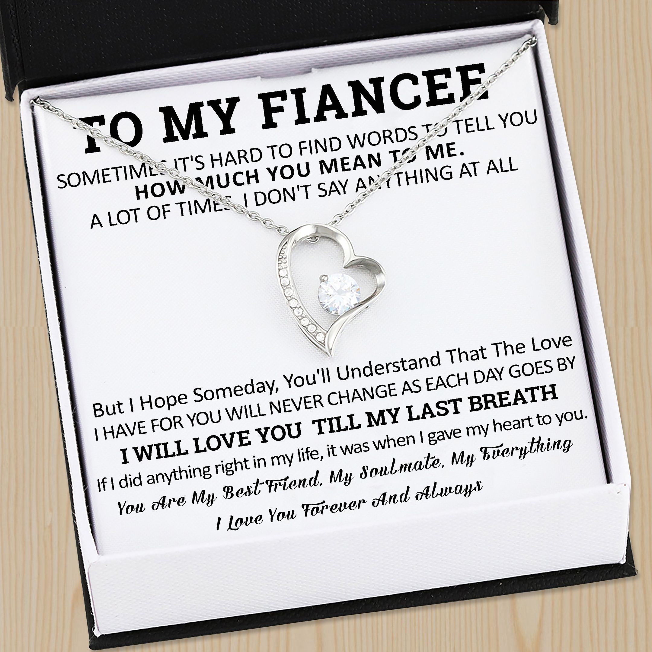 How Much You Mean To Me Silver Silver Forever Love Necklace Giving Fiancee