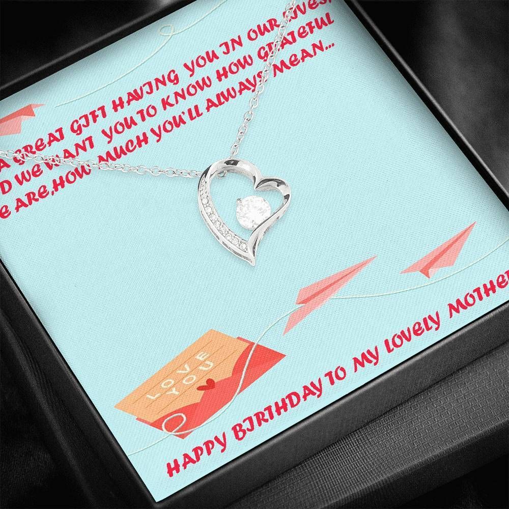 How Much You'll Always Mean Forever Love Necklace Birthday For Mom