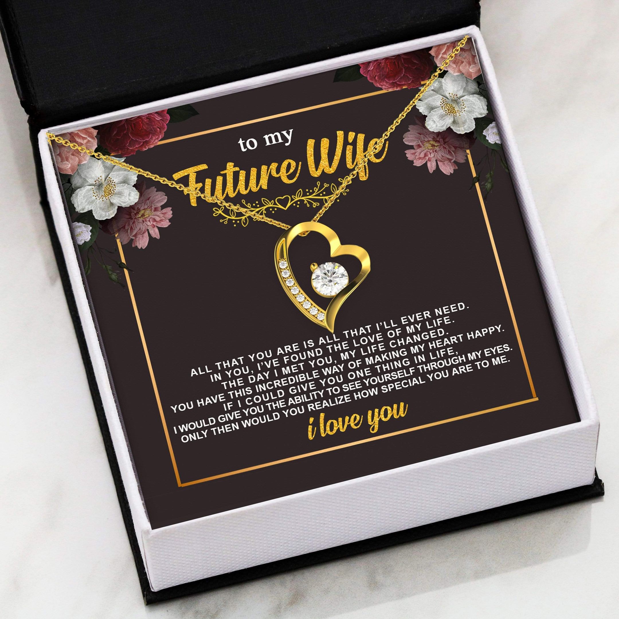 How Special You Are To Me 18k Gold Forever Love Necklace Giving Future Wife