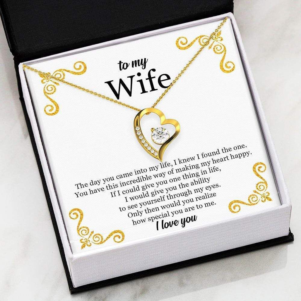 How Special You Are To Me 18k Gold Forever Love Necklace Giving Wife