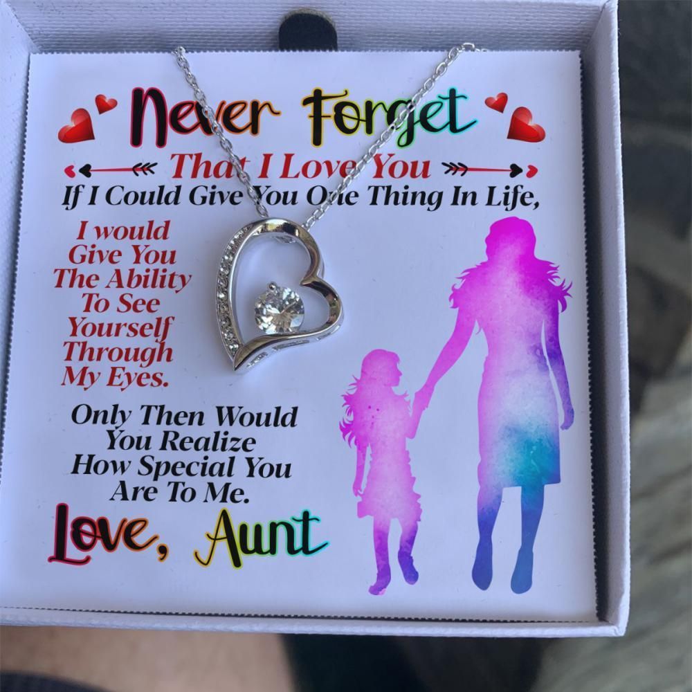 How Special You Are To Me Aunt Giving Niece Forever Love Necklace