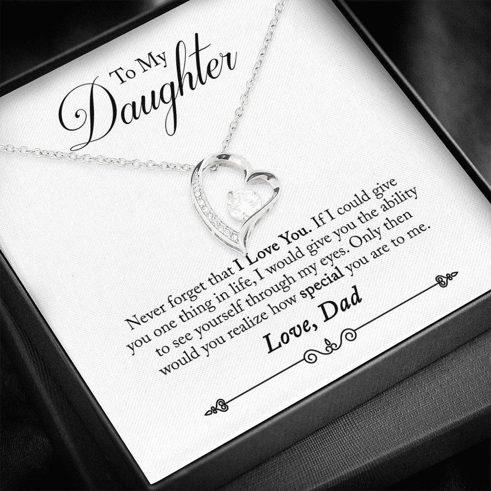 How Special You Are To Me Dad Giving Daughter 18k Gold Forever Love Necklace
