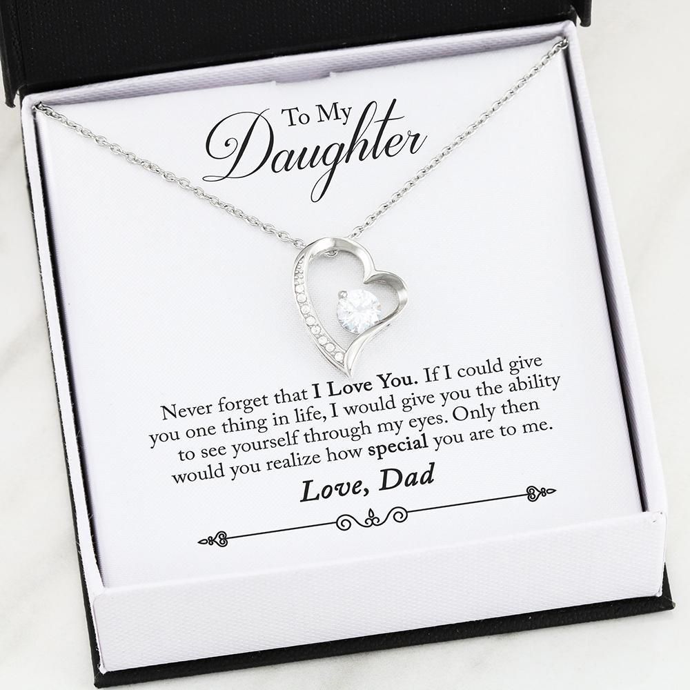 How Special You Are To Me Dad Giving Daughter Forever Love Necklace