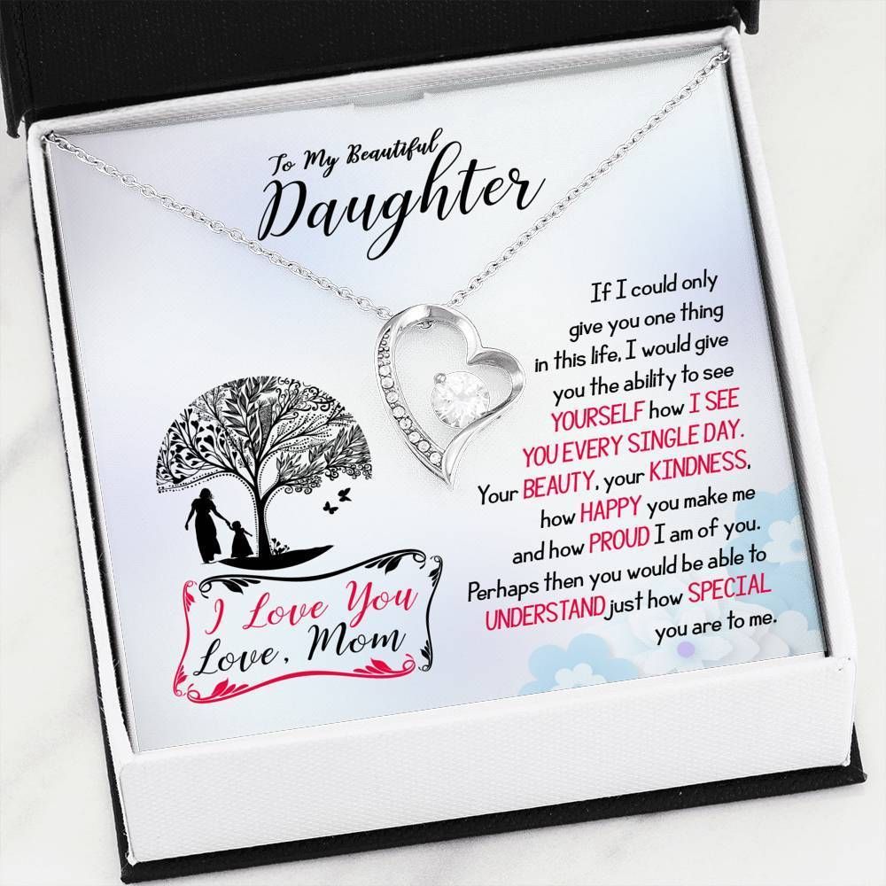 How Special You Are To Me Giving Daughter Silver Forever Love Necklace