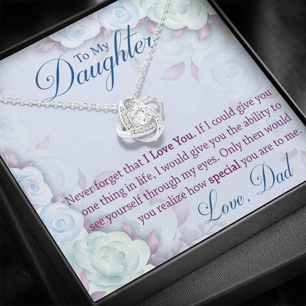 How Special You Are To Me Love Knot Necklace For Daughter