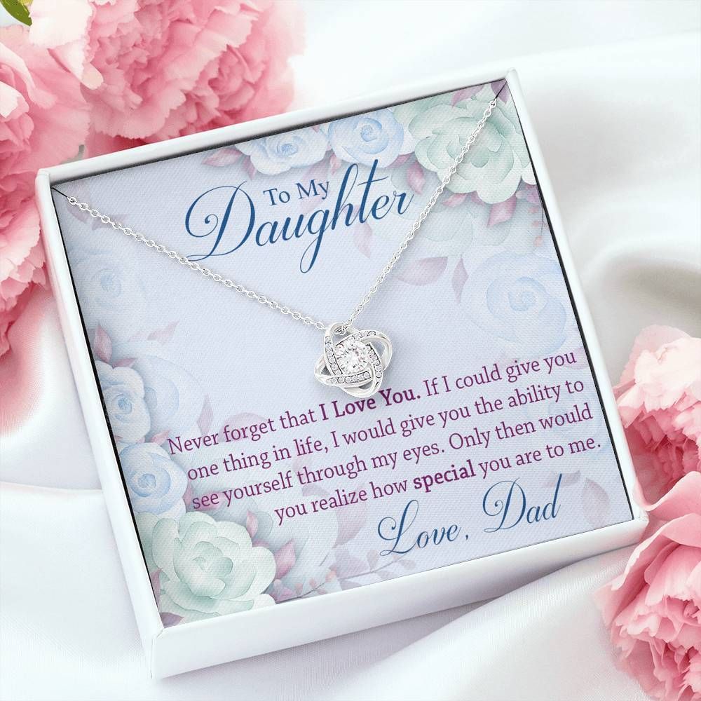 How Special You Are To Me Love Knot Necklace For Daughter