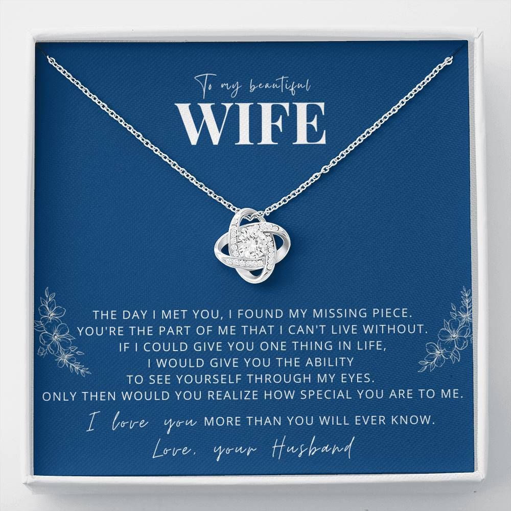 How Special You Are To Me Love Knot Necklace Husband Gift For Wife