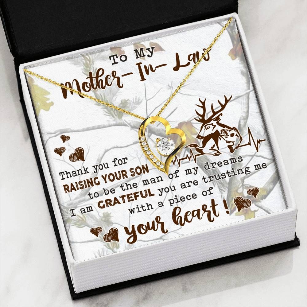 Hunting Thanks For Raising Your Son 18k Gold Forever Love Necklace Giving Mother-in-law