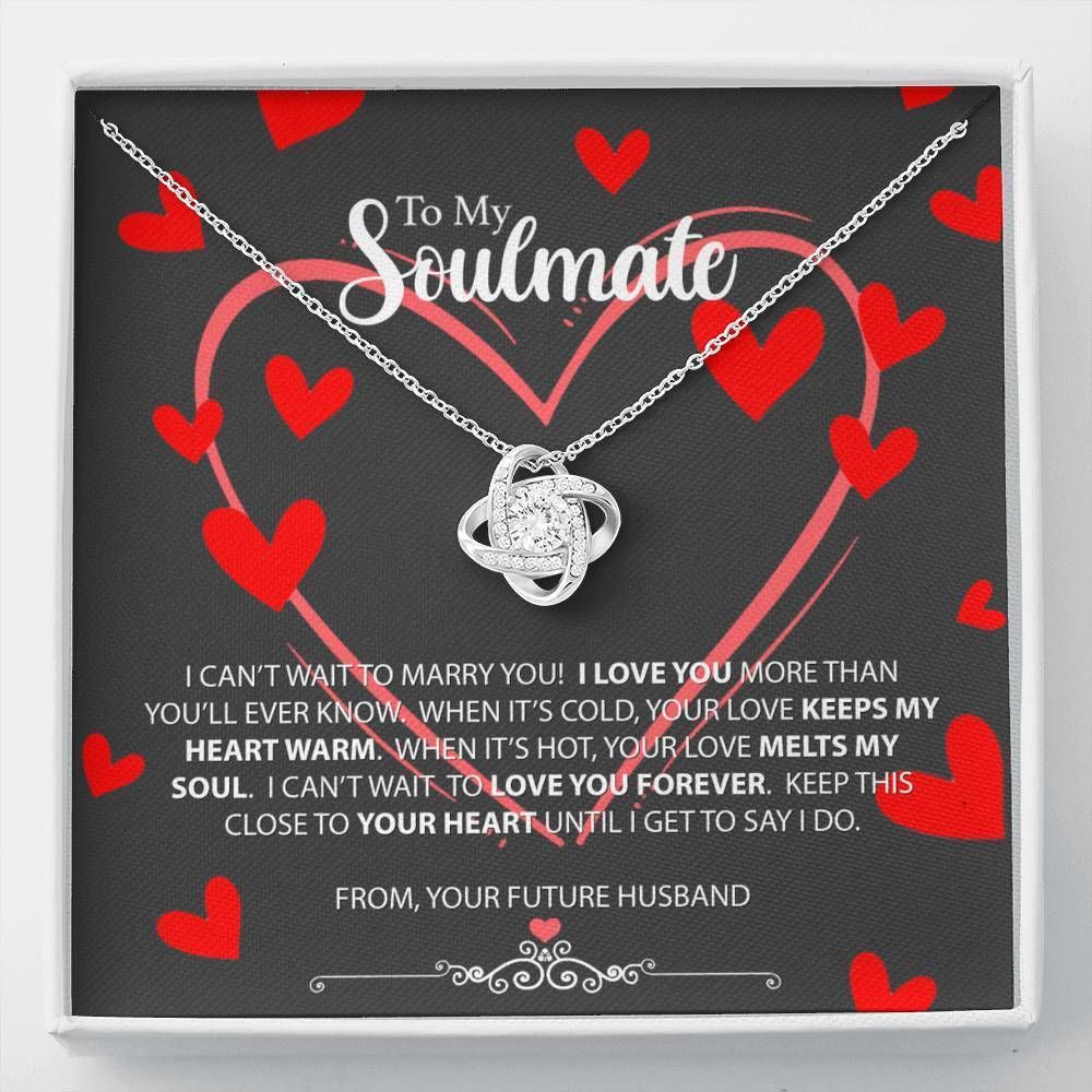 Husband Giving Soulmate Silver Love Knot Necklace Keep This Close To Your Heart