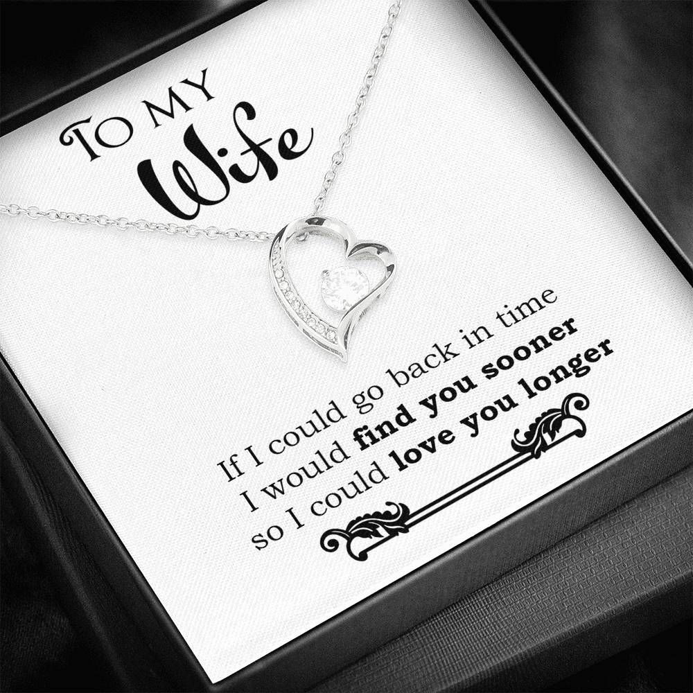 I Could Love You Longer Silver Forever Love Necklace Giving Wife