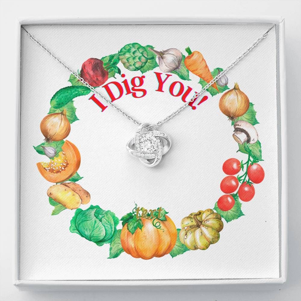 I Dig You Love Knot Necklace Gift For Gardeners