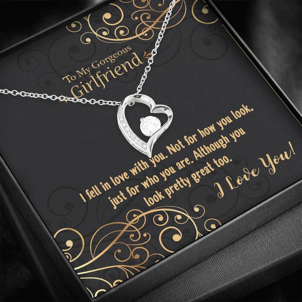 I Fell In Love With You Silver Forever Love Necklace Gift For Girlfriend