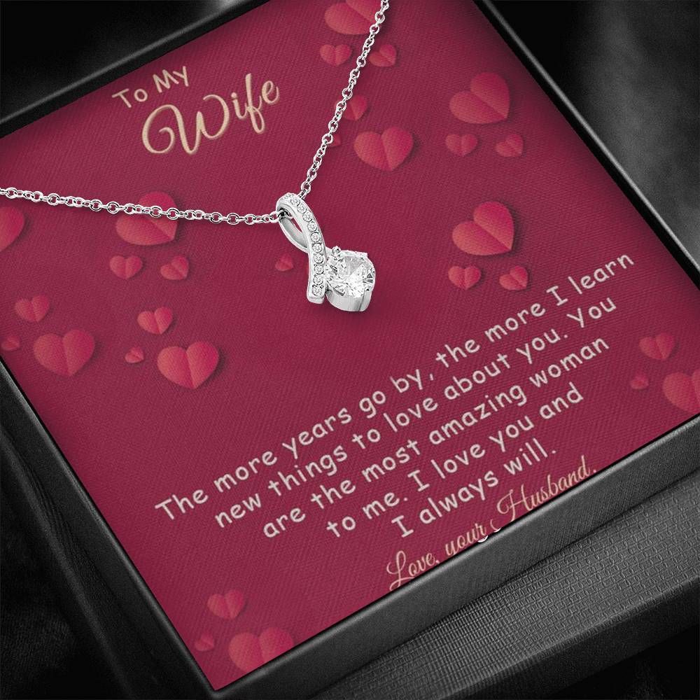 I Learn New Things To Love About You Alluring Beauty Necklace Gift For Her