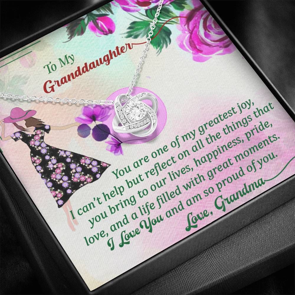 I Love You And Am So Proud Of You Love Knot Necklace Grandma Gift For Granddaughter