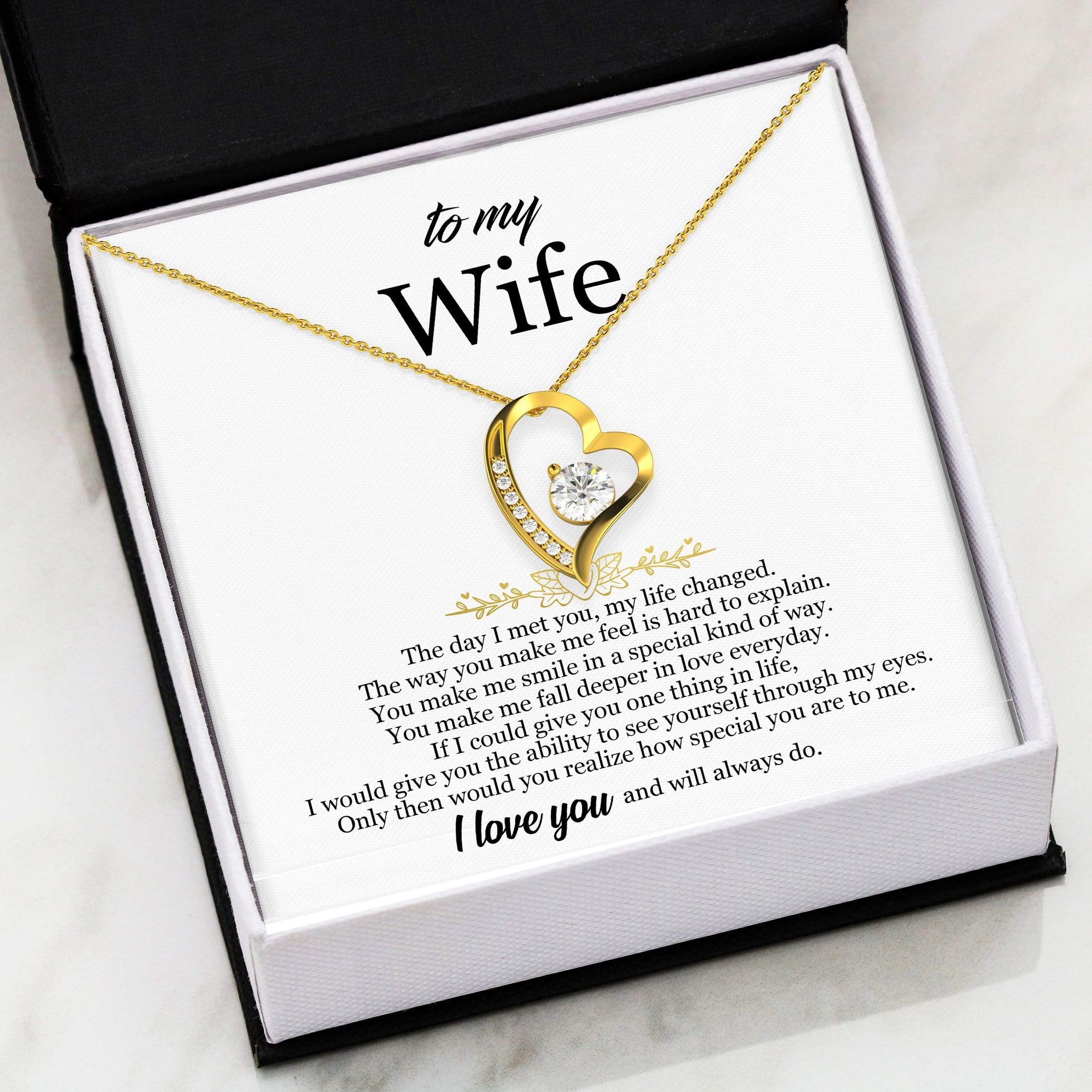 I Love You And Will Always Do 18k Gold Forever Love Necklace Giving Wife