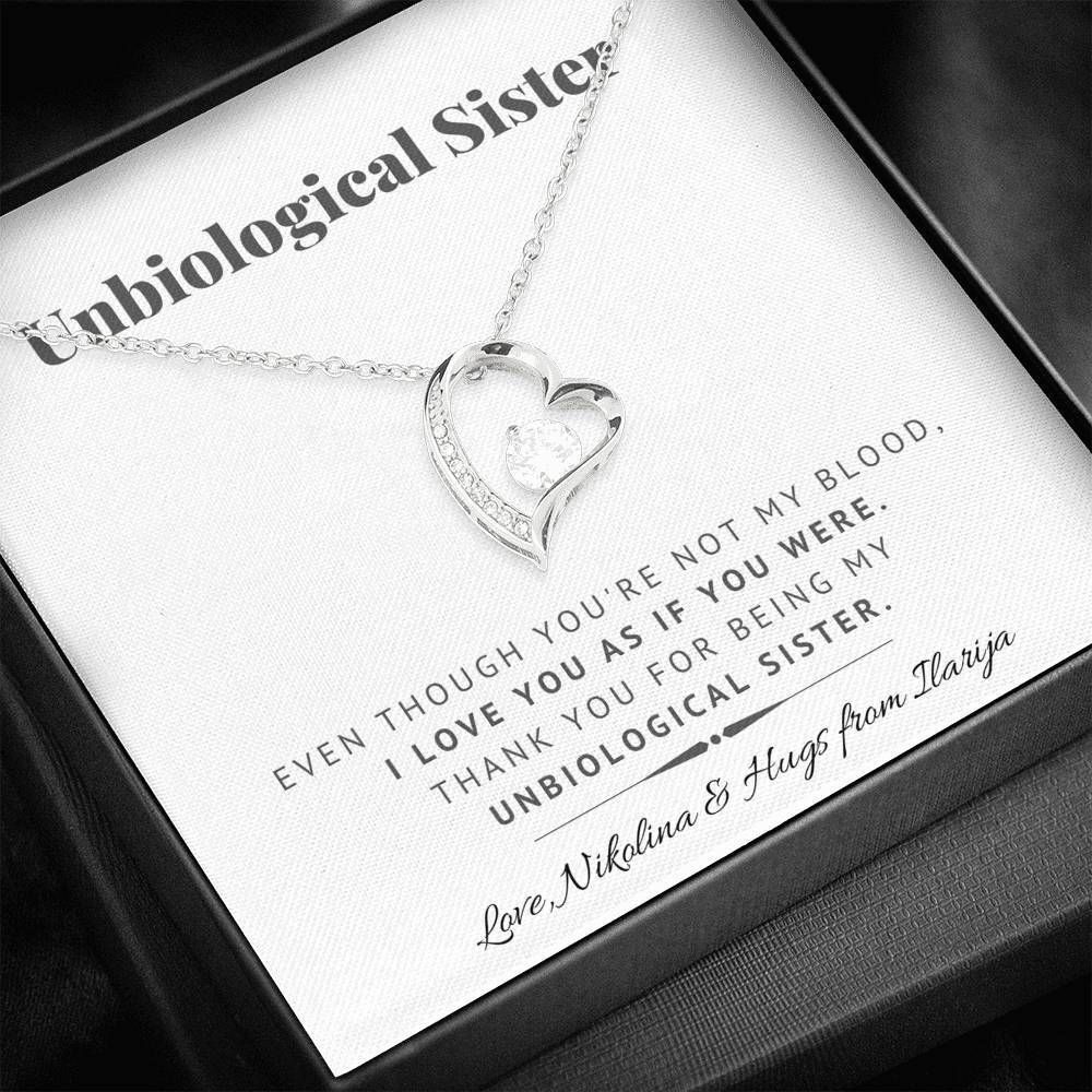 I Love You As If You Were Forever Love Necklace For Unbiological Sister
