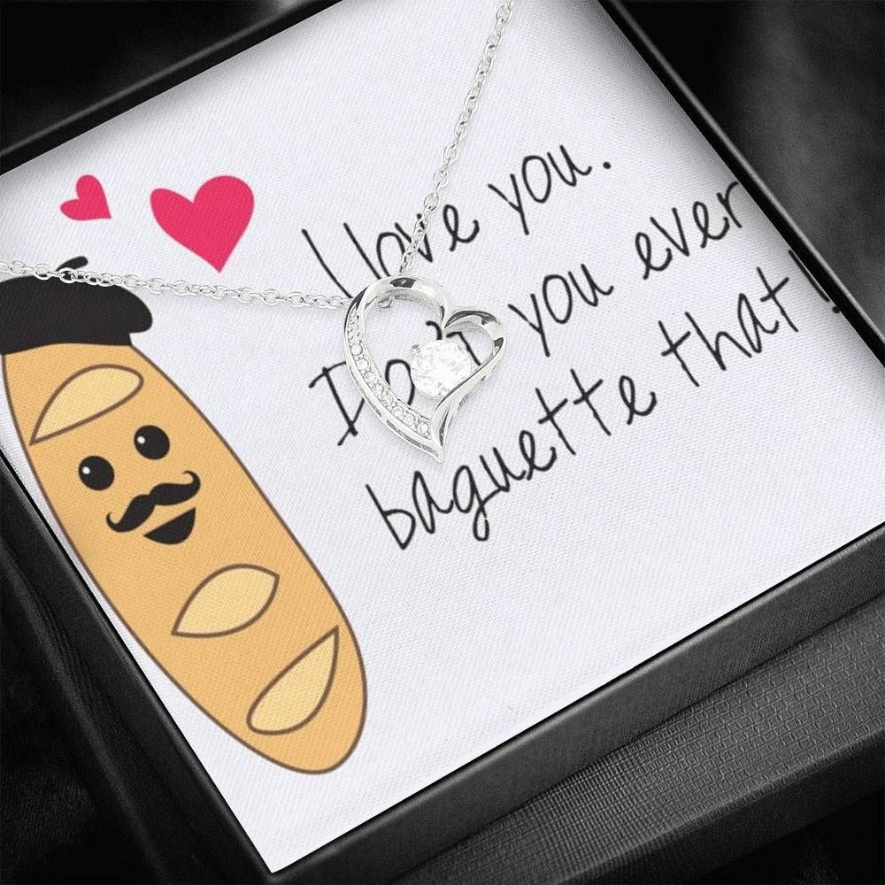 I Love You Don't You Ever Baguette That Silver Forever Love Necklace