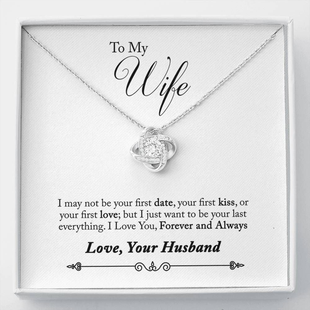I Love You Forever And Always Husband To Wife Love Knot Necklace