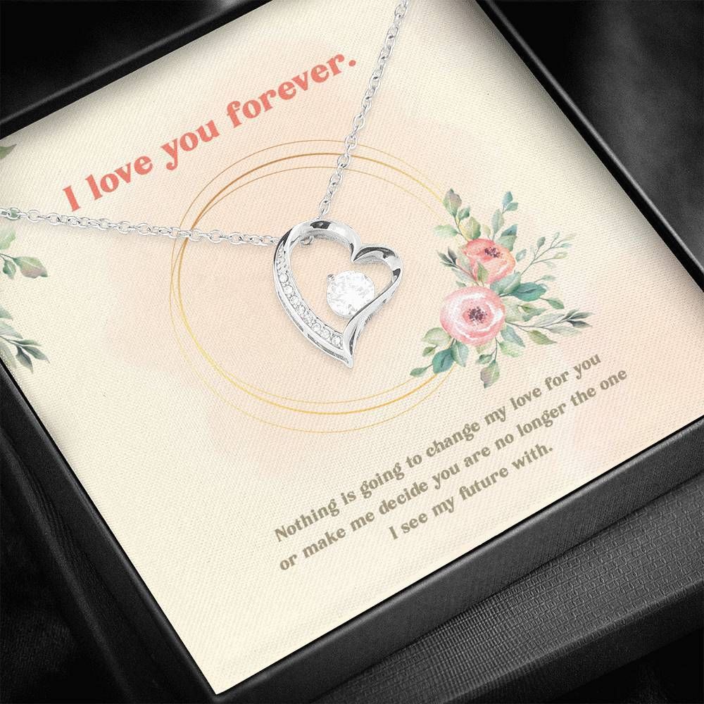 I Love You Forever Silver Forever Love Necklace Gift For Wife