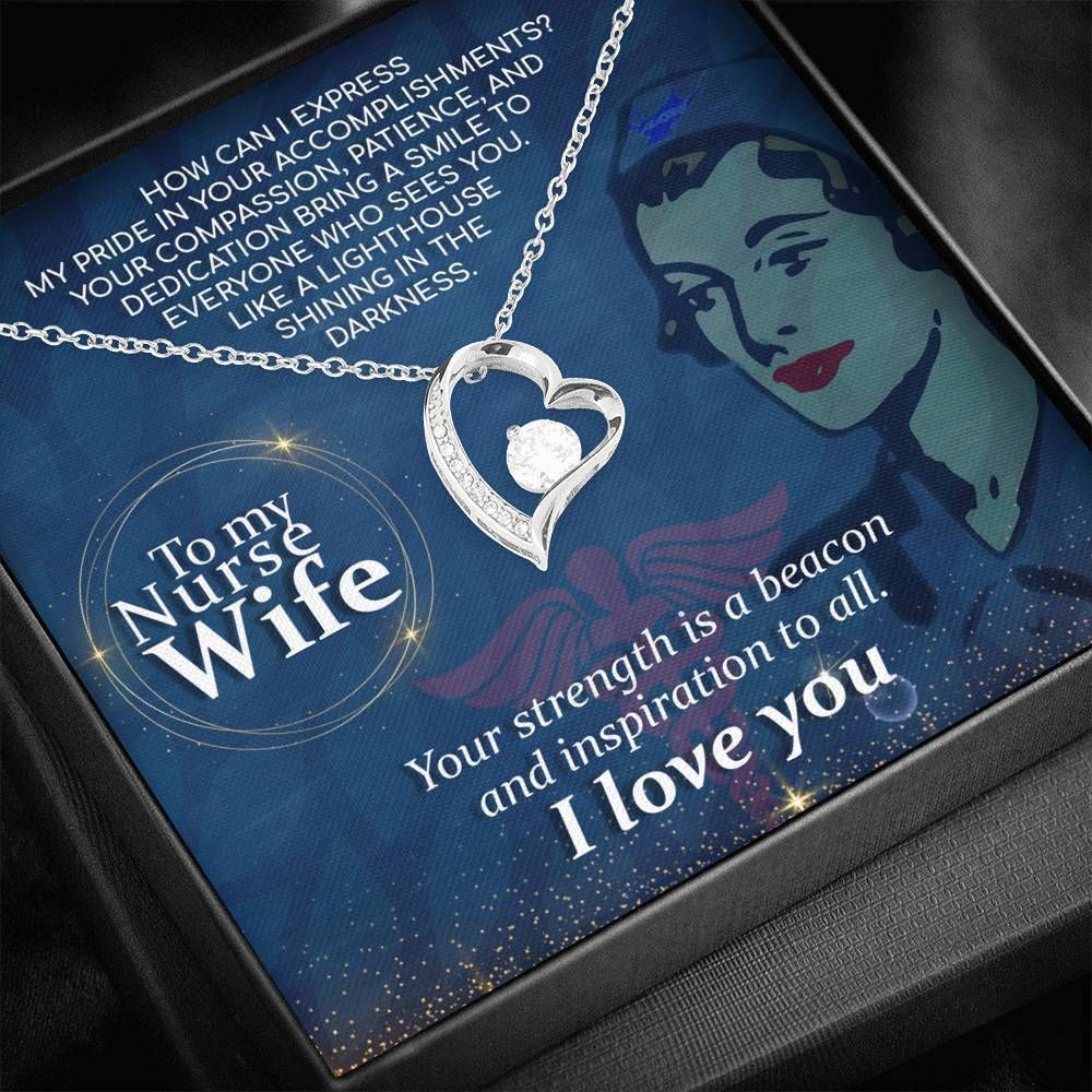 I Love You Gift For Nurse Wife Silver Forever Love Necklace