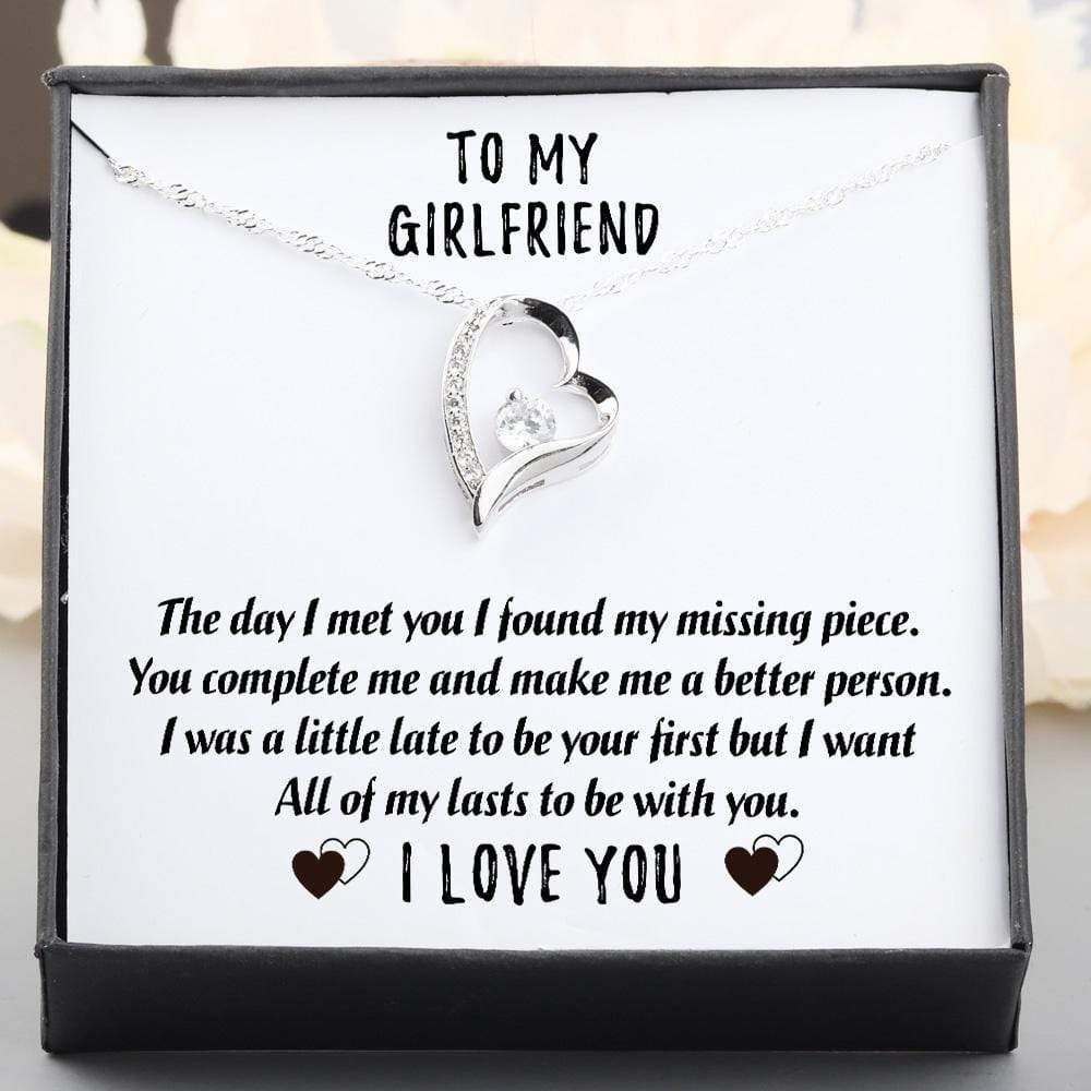 I Love You Giving Girlfriend Silver Forever Love Necklace
