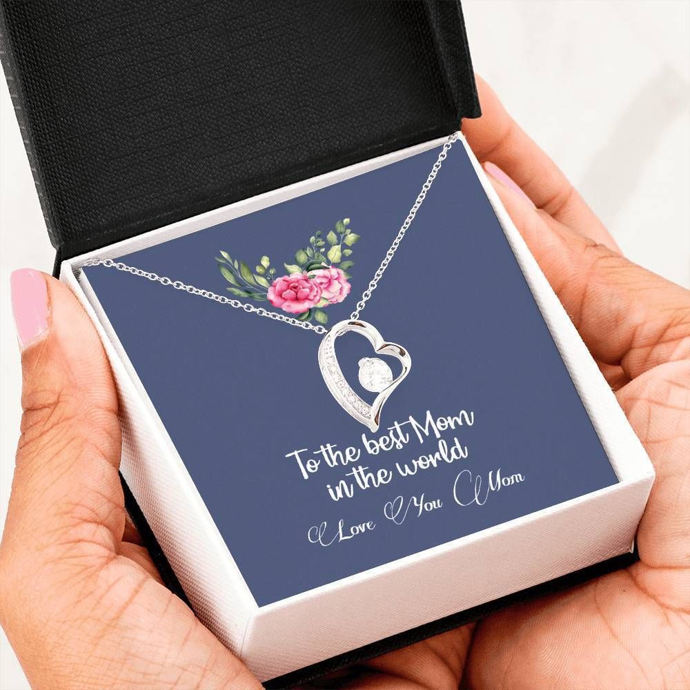 I Love You Mom Forever Love Necklace For Mom