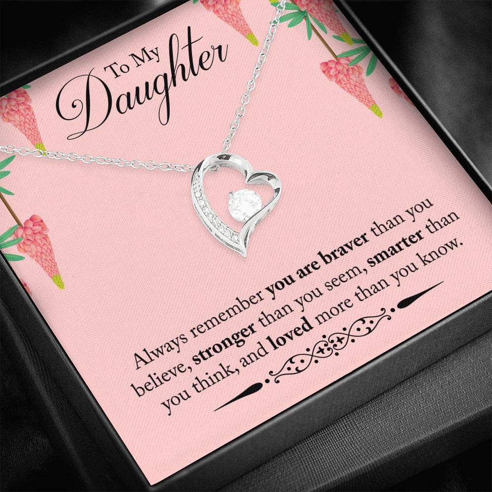 I Love You More Than You Know Silver Forever Love Necklace Giving Daughter