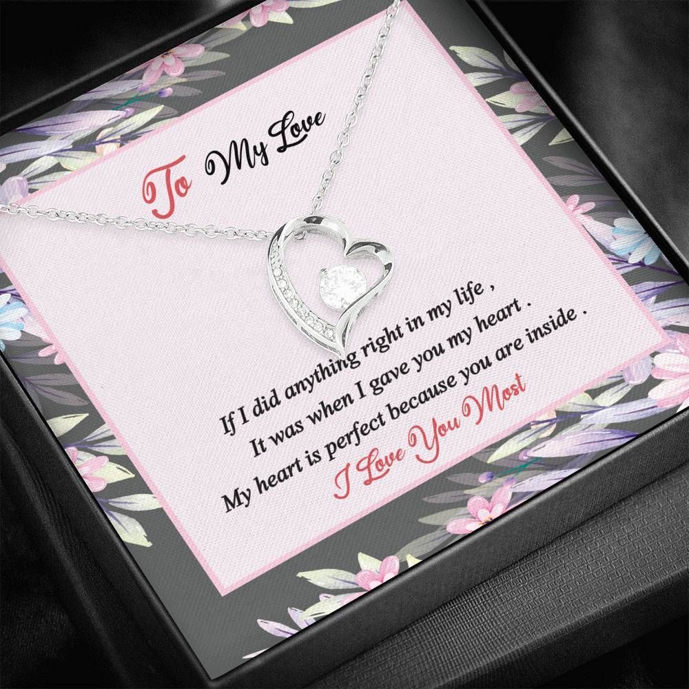I Love You Most Silver Forever Love Necklace Giving Your Love