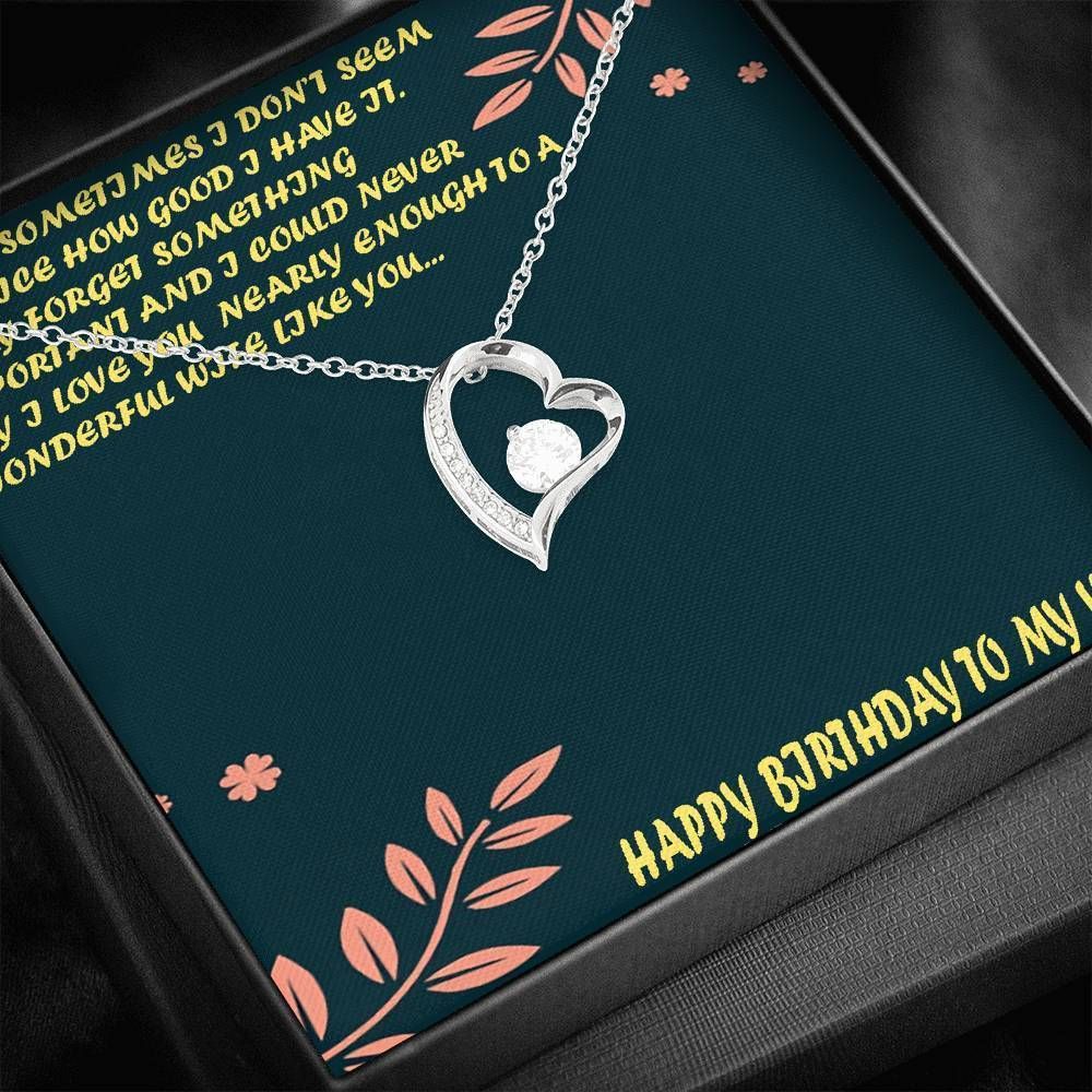I Love You Nearly Enough To A Wonderful Wife Forever Love Necklace For Wife