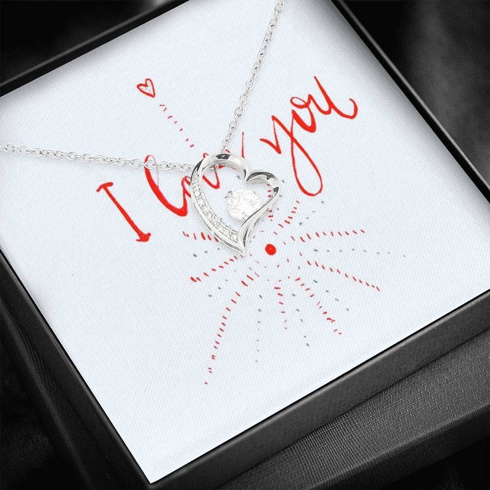 I Love You Silver Forever Love Necklace Gift For Wife