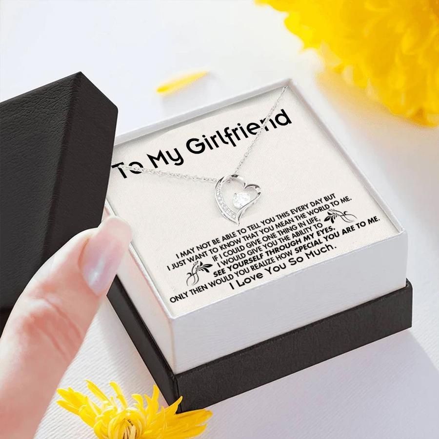 I Love You So Much Gift For Girlfriend Forever Love Necklace