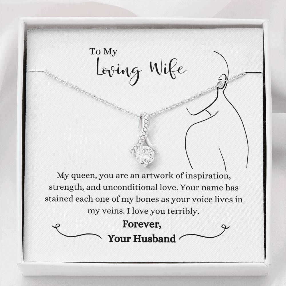 I Love You Terribly Alluring Beauty Necklace Giving Wife