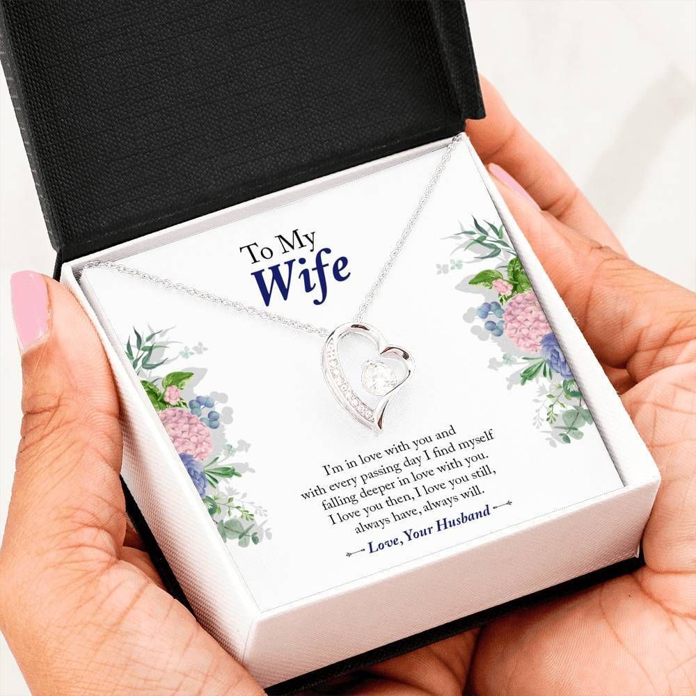 I Love You Then Husband Giving Wife Forever Love Necklace