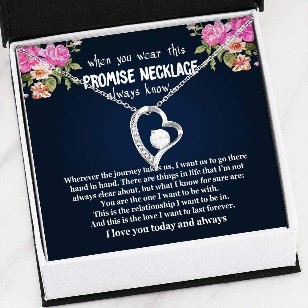 I Love You Today And Always Silver Forever Love Necklace Giving Wife