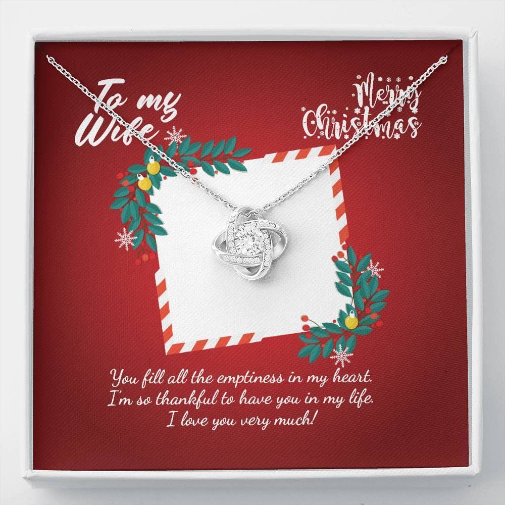 I Love You Very Much Christmas Gift Giving Wife Love Knot Necklace