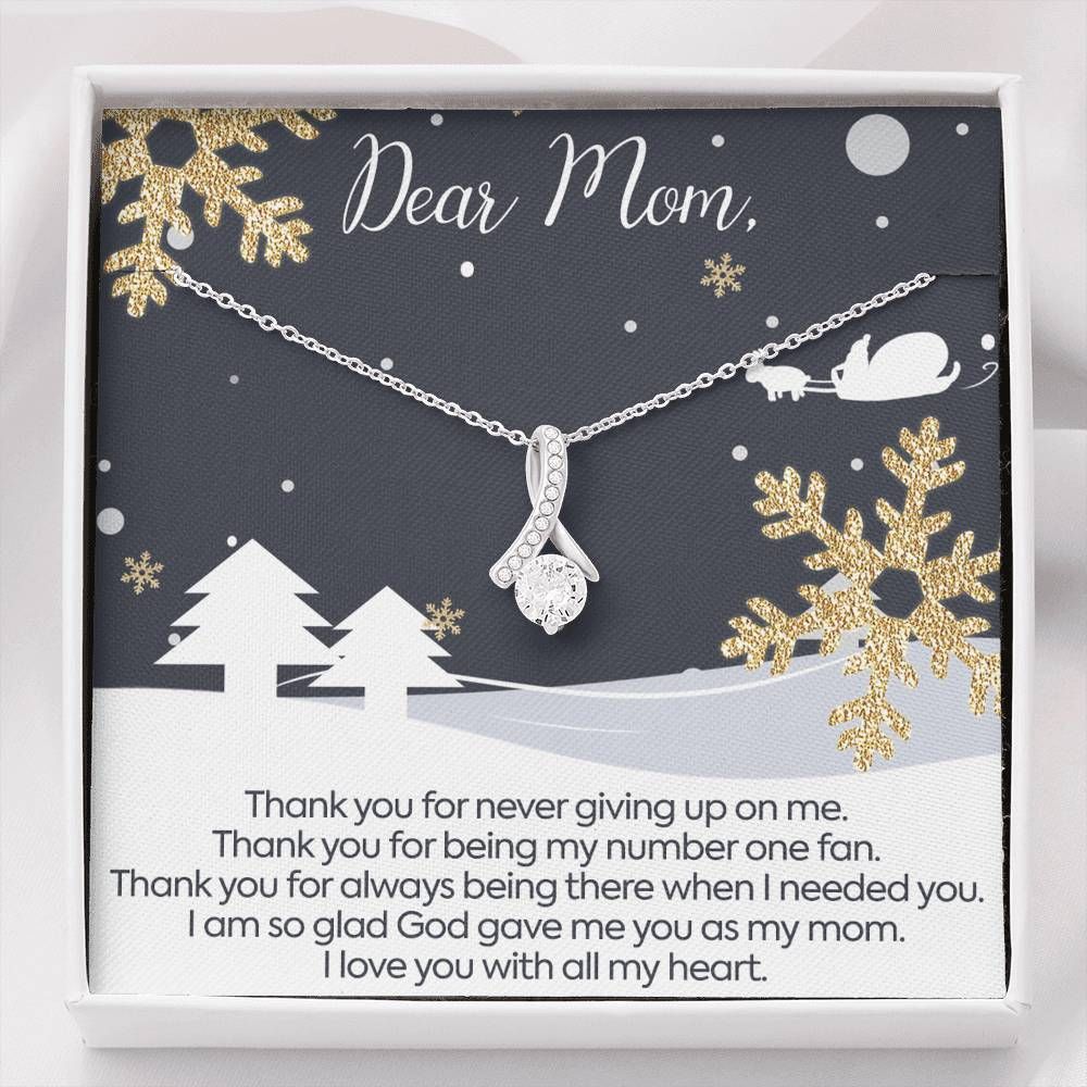 I Love You With All My Heart To Mom Alluring Beauty Necklace