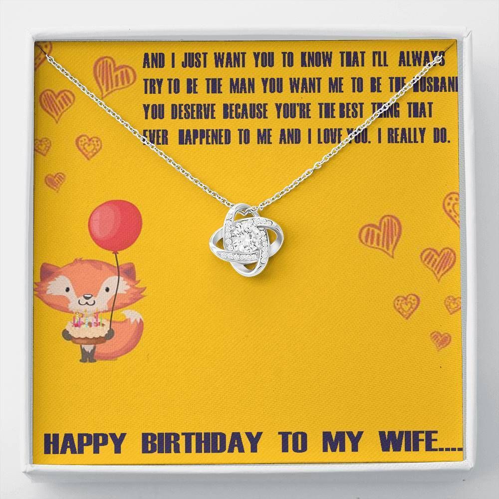 I Loved You Birthday Gift For Wife Love Knot Necklace