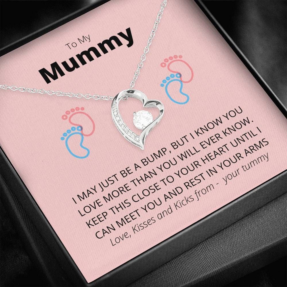 I May Just Be A Bump Forever Love Necklace Gift For Mom