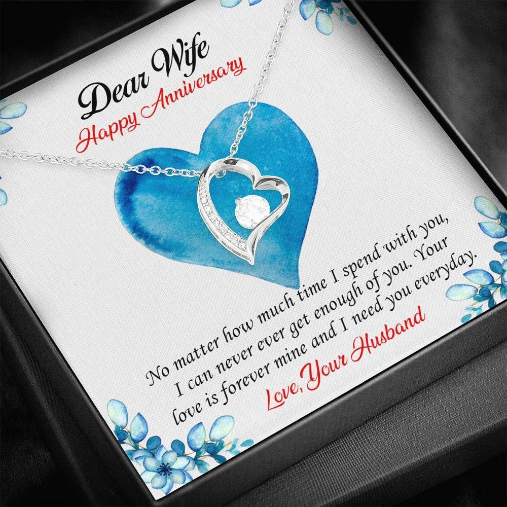 I Need You Everyday Silver Forever Love Necklace Gift For Wife