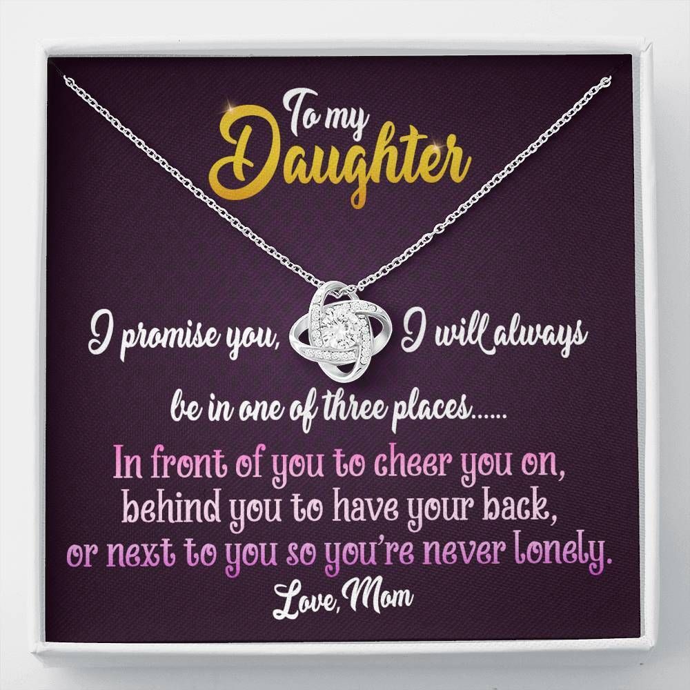 I Promise You Love Knot Necklace Gift For Daughter