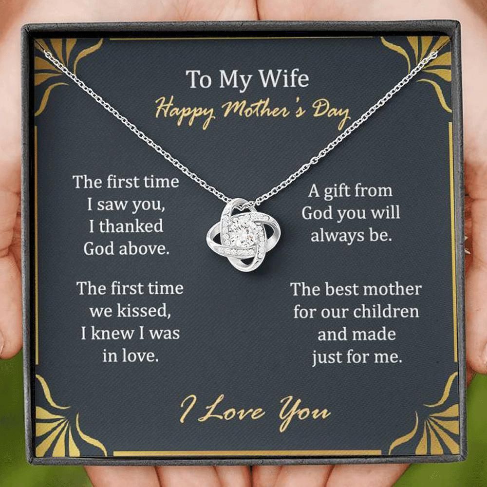 I Thanked Above Love Knot Necklace Gift For Wife