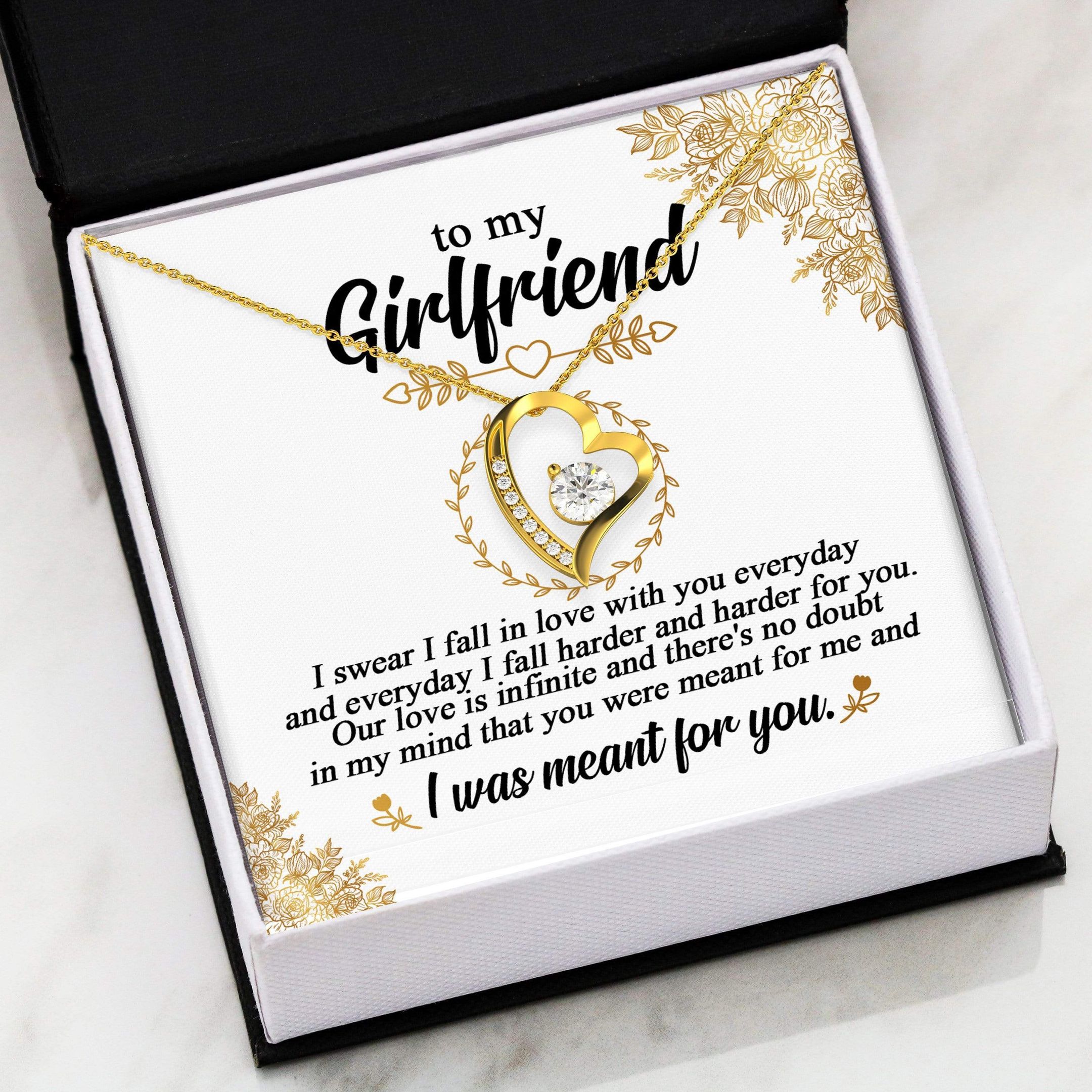 I Was Meant For You 18k Gold Forever Love Necklace Giving Girlfriend