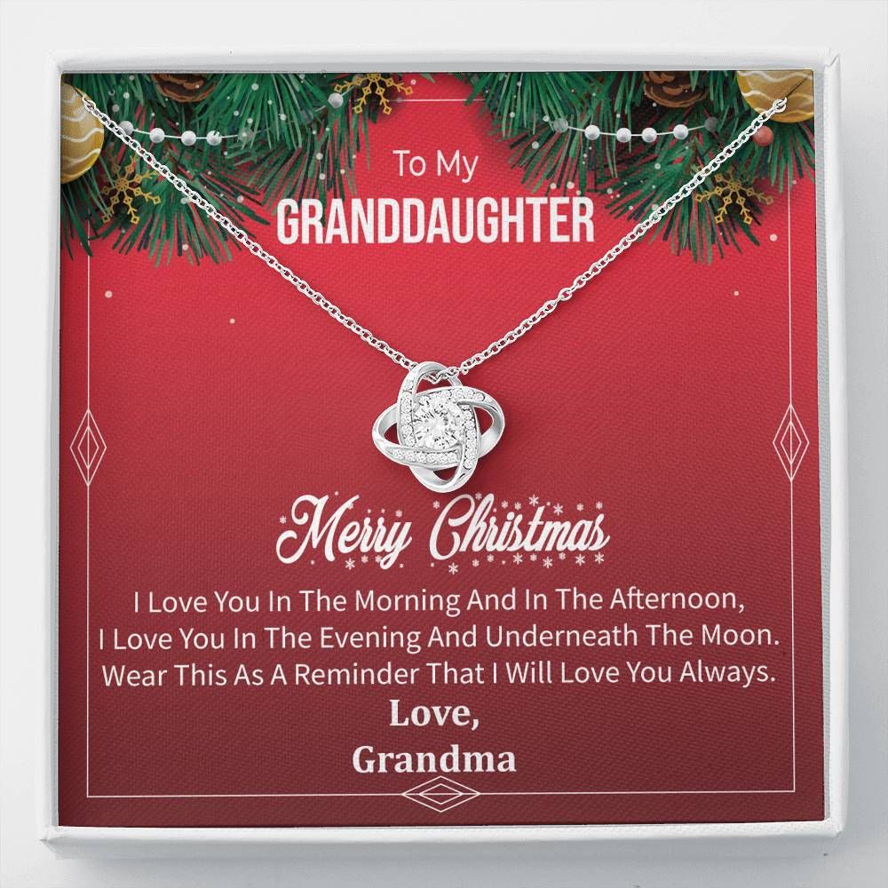 I Will Love You Always Merry Christmas Gift For Granddaughter Love Knot Necklace