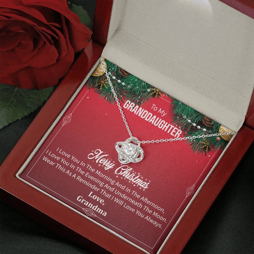 I Will Love You Always Merry Christmas Gift For Granddaughter Love Knot Necklace