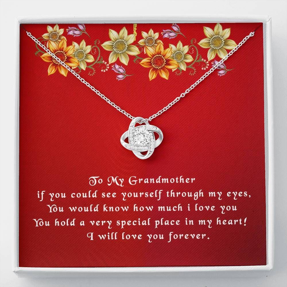 I Will Love You Forever Love Knot Necklace for Grandmother