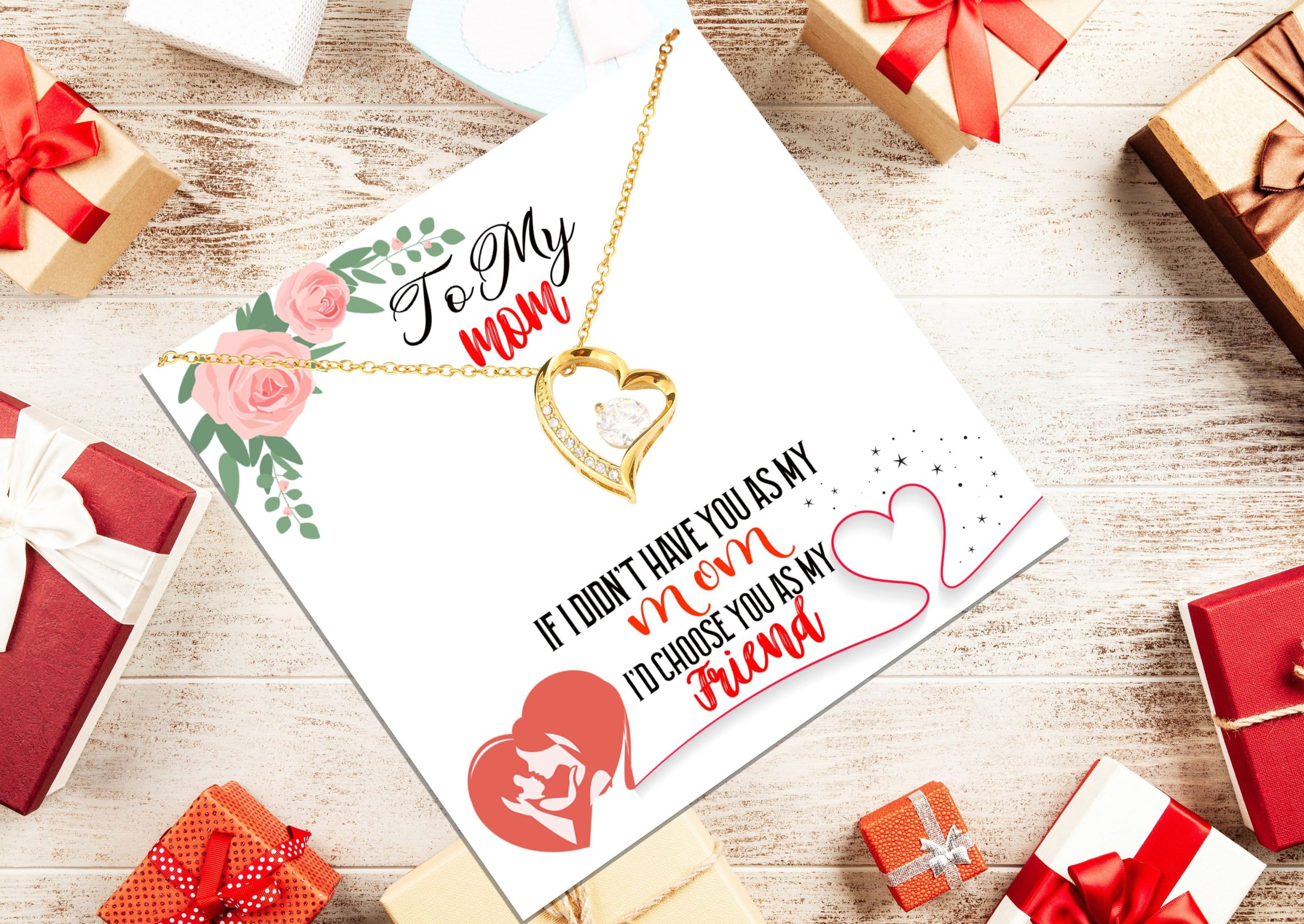 I'd Choose You As My Friend Forever Love Necklace Gift For Mom Mama