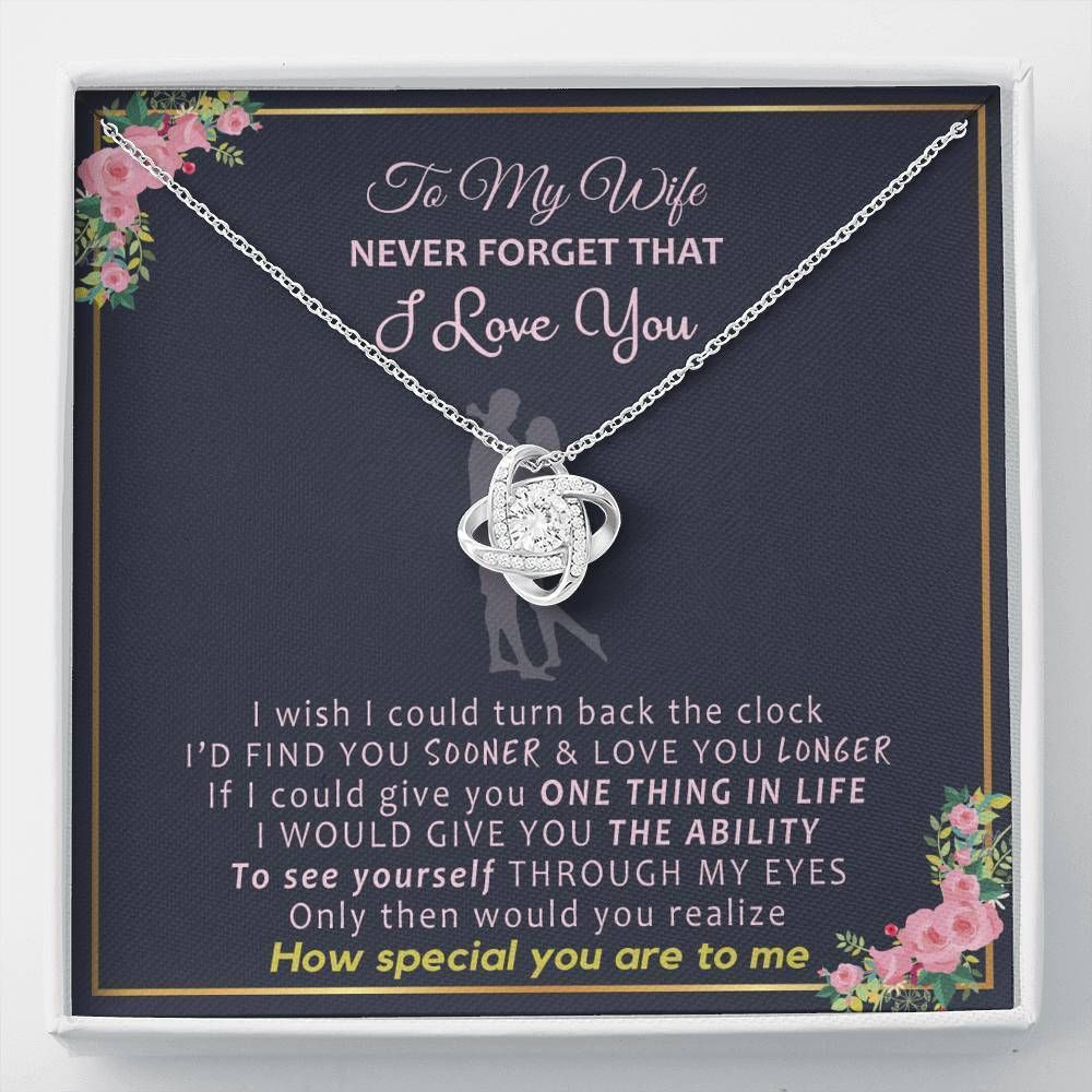 I'd Find You Sooner Love Knot Necklace To Wife